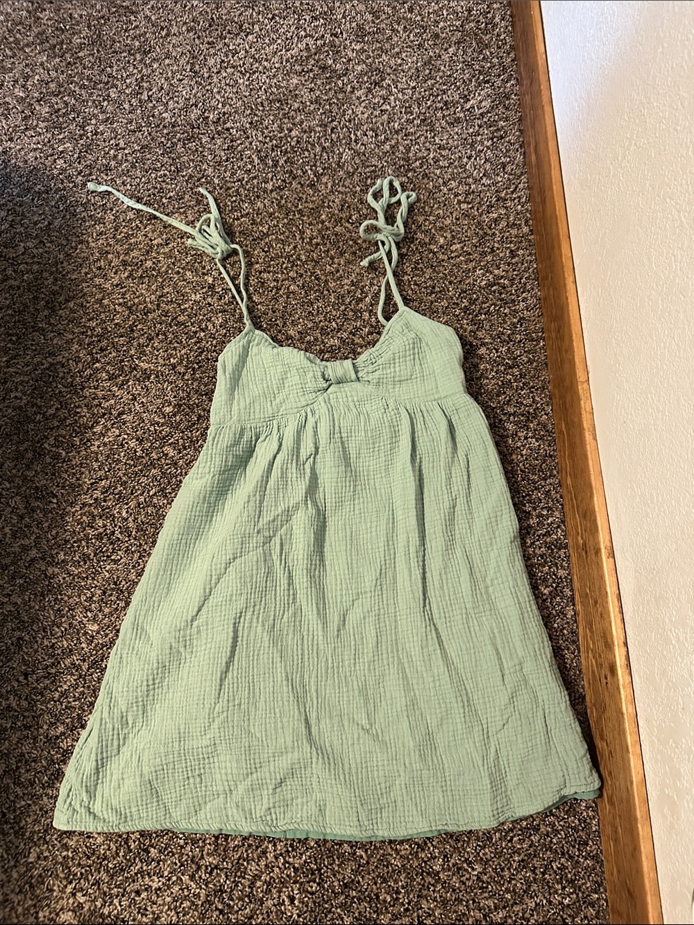 SHEIN Mint Green Mini Dress with Tie Straps